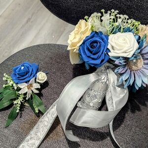 Elegant Floral Bouquet with Silver Accents